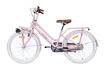 Rosa Fahrrad von der Seite