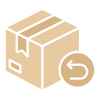 Paket-Symbol mit Rückgabepfeil