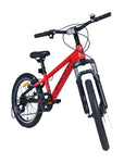 Rotes Fahrrad schräg von vorne