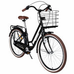 Schwarzes City-Fahrrad, isolierte Ansicht.
