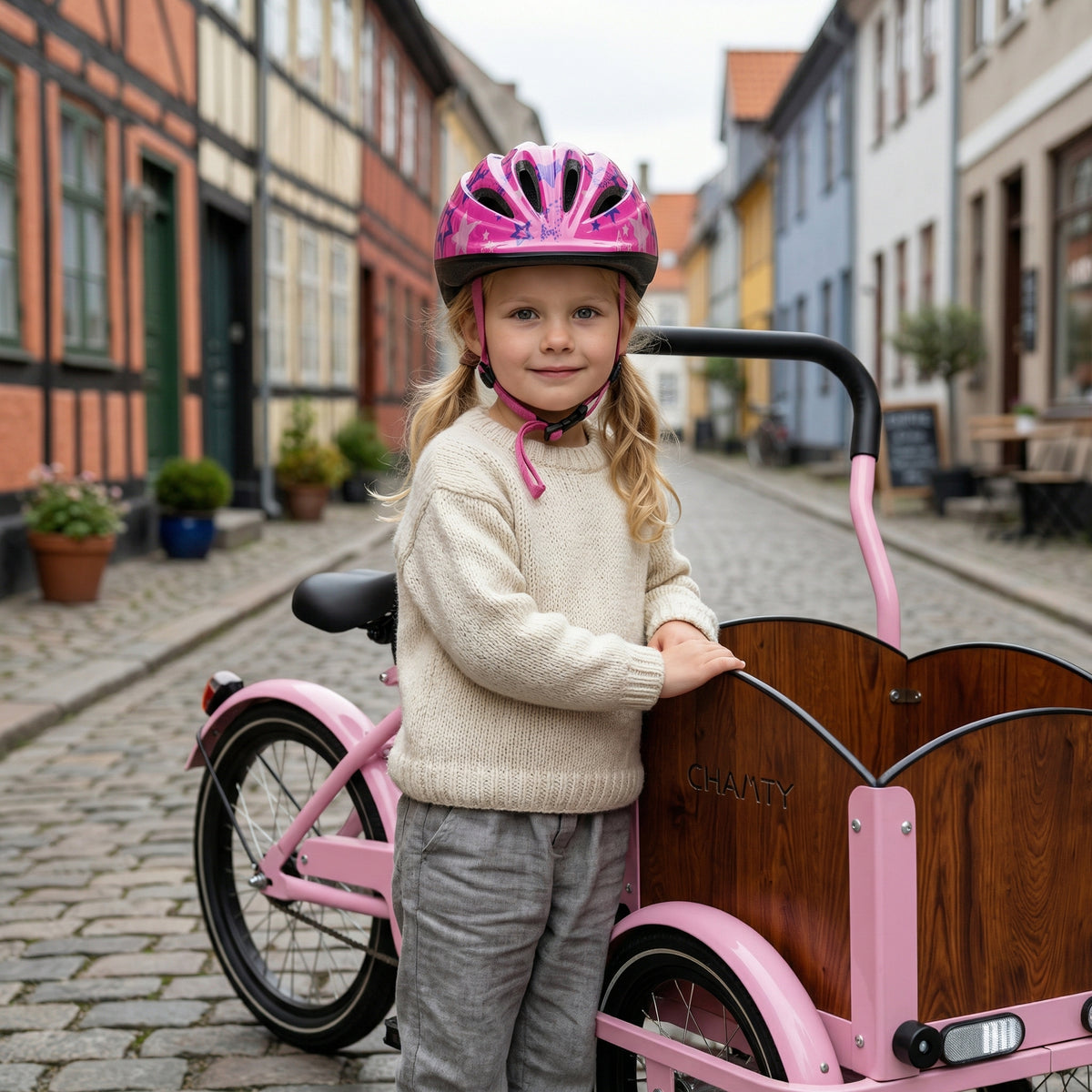 Chanty Kinderhelm – Pink mit Sternen