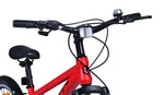 Rotes Fahrrad mit schwarzem Lenker