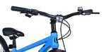 Blaues Fahrrad mit schwarzem Lenker