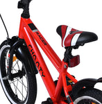 Rotes Kinderfahrrad mit sportlichem Sattel