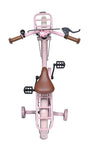 Schwarzes Fahrrad von oben gesehen