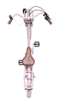 Rosa Fahrrad von oben gesehen