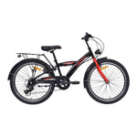 Chanty 24" Kinderfahrrad – Junge – Schwarz/Rot – 7 Gänge & V-Bremsen