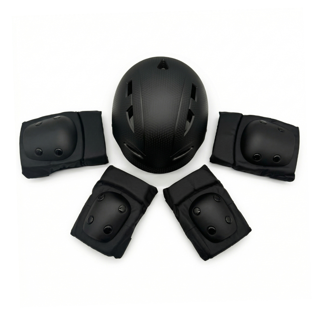 CHANTY Kinderhelm + Schutzset – Schwarz
