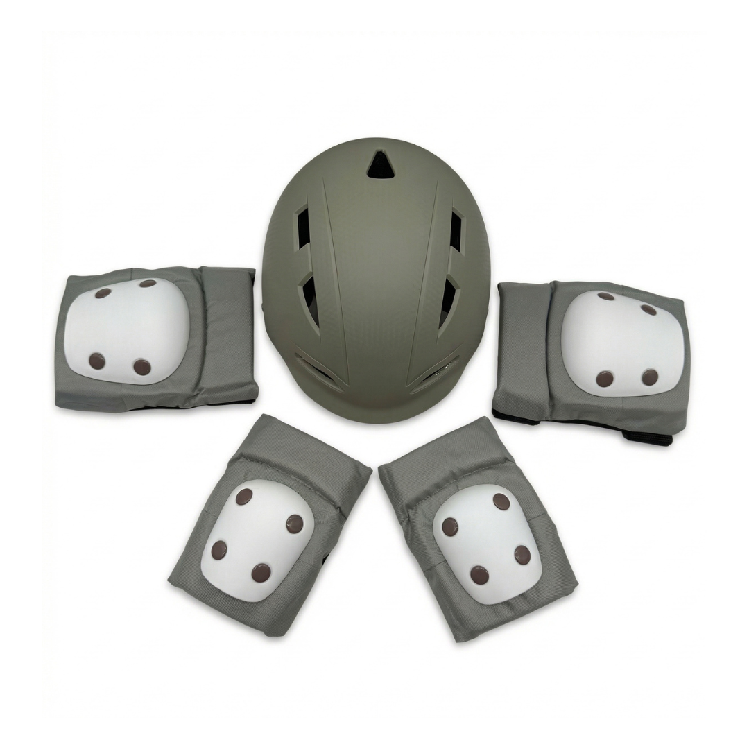 CHANTY Kinderhelm + Schutzset – Sandbeige