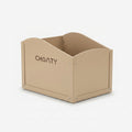 Hellbraune Chanty Aufbewahrungsbox.