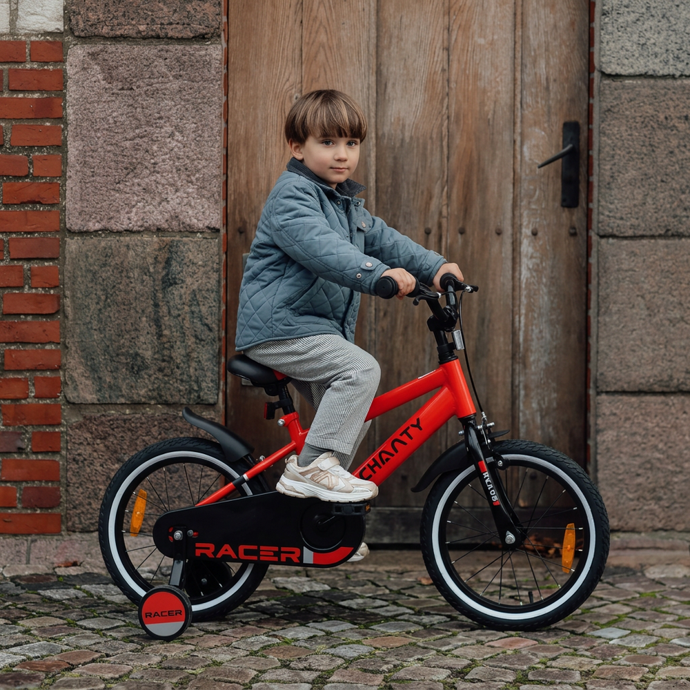 CHANTY Racer 16" Rotes Jungenfahrrad | 4-6 Jahre |