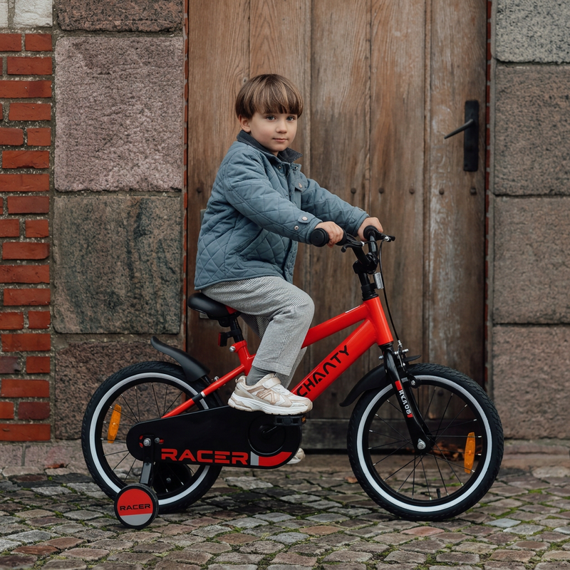 CHANTY Racer 16" Rotes Jungenfahrrad | 4-6 Jahre |