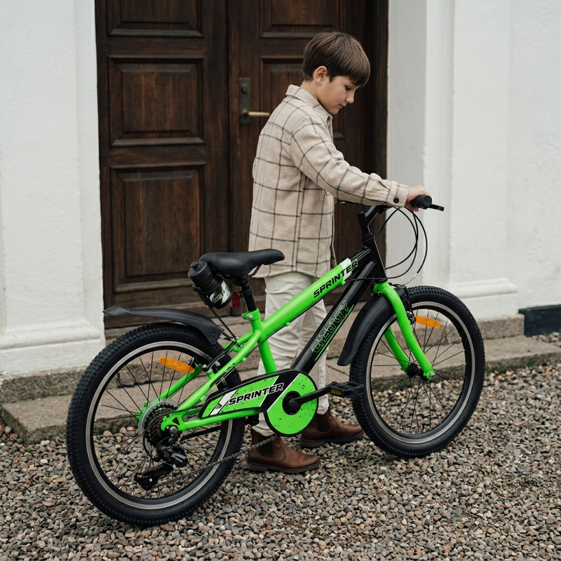 CHANTY Sprinter 20" Grünes Jungenfahrrad | 7 Gänge |