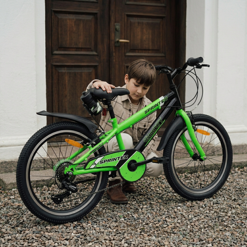 CHANTY Sprinter 20" Grünes Jungenfahrrad | 7 Gänge |