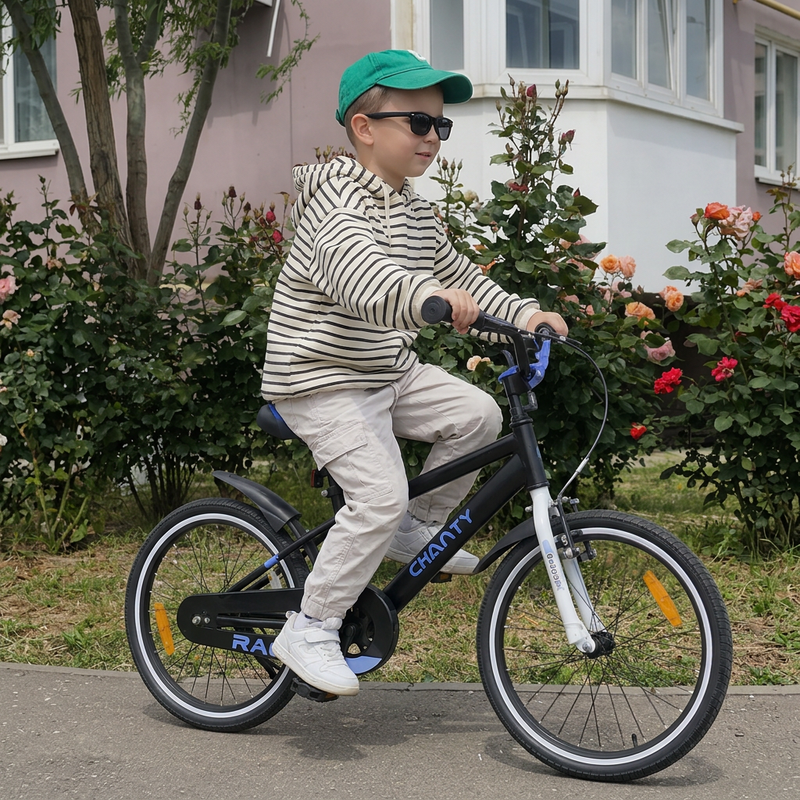CHANTY Racer 20" Schwarzes Jungenfahrrad | 5-9 Jahre |