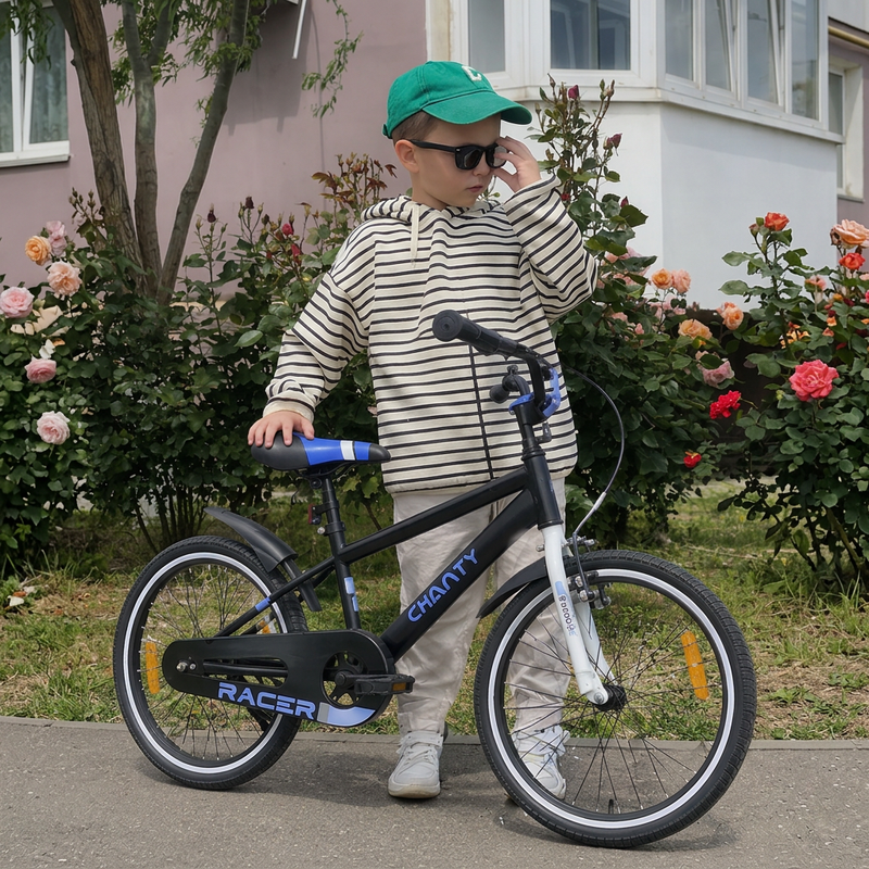 CHANTY Racer 20" Schwarzes Jungenfahrrad | 5-9 Jahre |